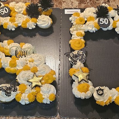 4 Dz- Number and Letter Pull Apart KupKakes 