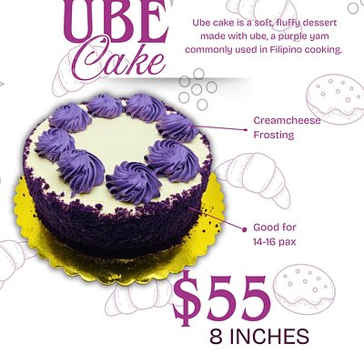 Ube Cake 8”round