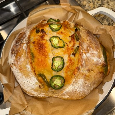 Jalapeño-Cheddar Sourdough Loaf 