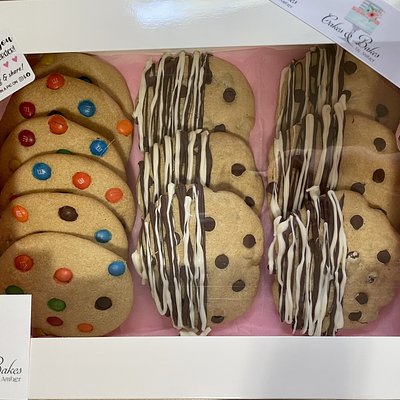 Deluxe Chocolate Chip Or m&m Candy Cookies- Half Dozen