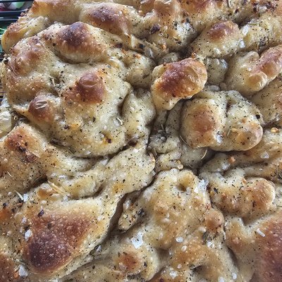Italian Garlic Herb Focaccia 