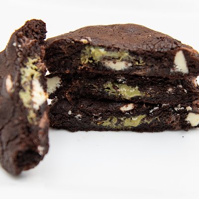  Dubai Chocolate Pistachio Stuffed Chocolate  Cookies box of 6