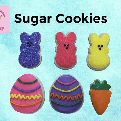 1 Dozen Buttercream Decorated Easter Sugar Cookies 