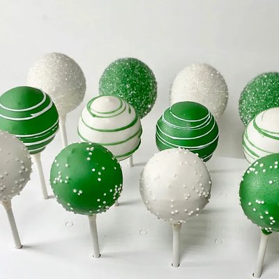 Your school colors vanilla cake pops