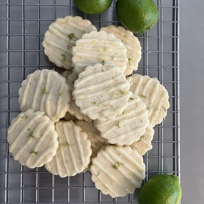 Key Lime Shortbread Cookies