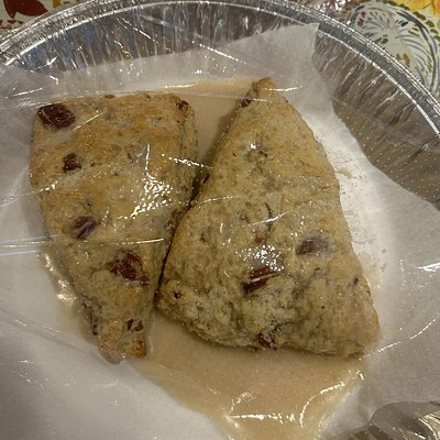 Sourdough Maple Pecan Scones. With Maple Drizzle.