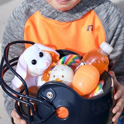 Football Helmet Easter Basket