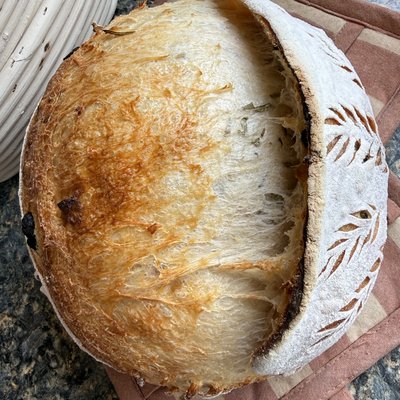 Olive + Roasted Garlic Sourdough Loaf or Boule