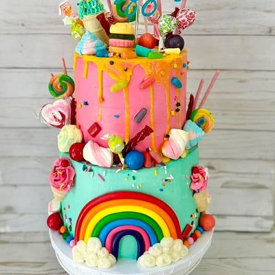 Custom Two-Tiered Cake