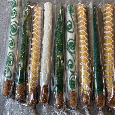 24 Chocolate Covered Pretzel Rods 
