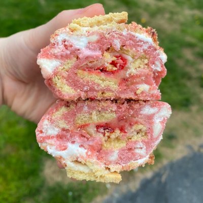 Stuffed Strawberry Shortcake Cookie