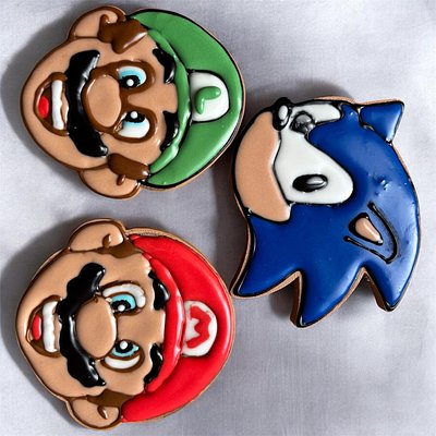 Super Mario Large Size Cookies, 4 To 5 Inch