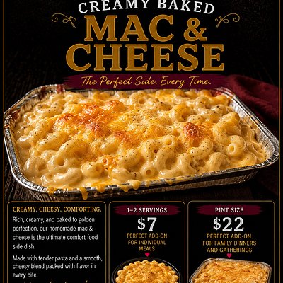 Mac n Cheese (serves 4-6)