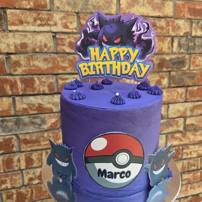 Gengar Birthday Theme Cake 
