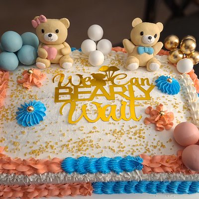 Gender Reveal Flavor Dyed Blue Or Pink Plus Decorations 