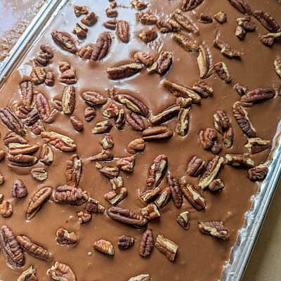 Chocolate Pecan Sheet Cake