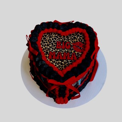 Heart Cake W/ Image Wraparound & Top