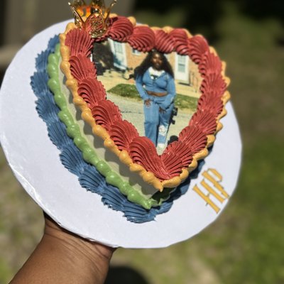 Single Layer Heart Cake 6” 