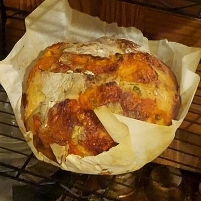 Hatch Green Chile-Cheese Bread - 1/2 Loaf