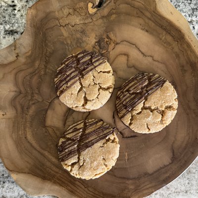 Chocolate Dipped Peanut Butter Cookies