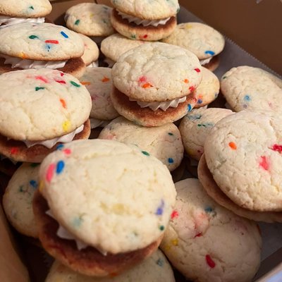 Confetti  Cookie Sandwich With Vanilla Buttercream 