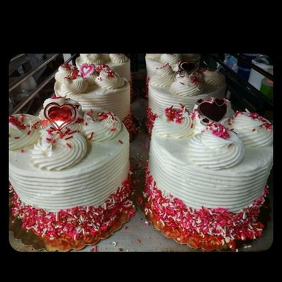 Valentine Vanilla Sprinkle Cake