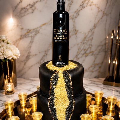 Geode Gold “3 Tier” Cake