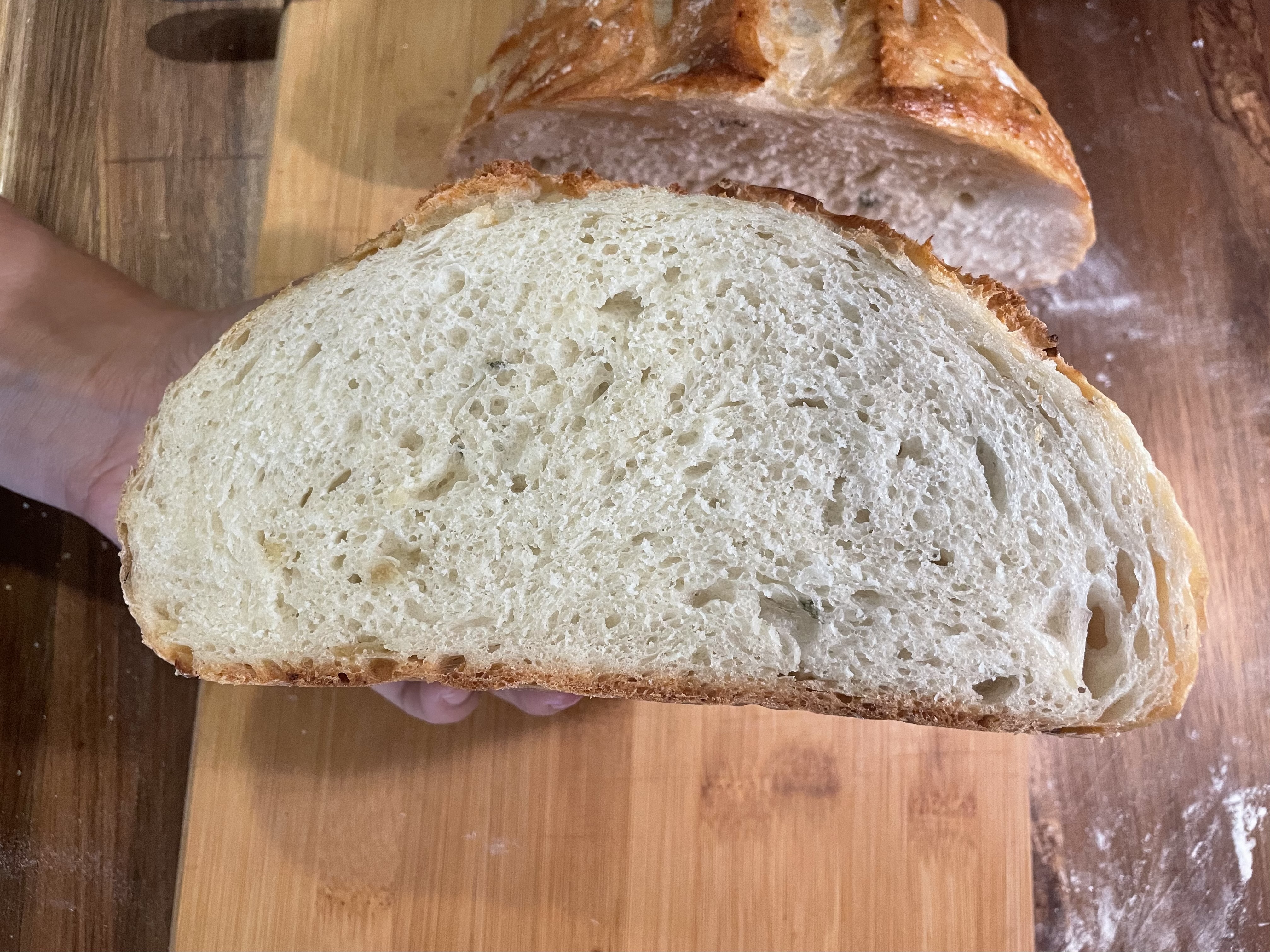 Garlic Thyme Artisan Loaf (NON Sourdough)