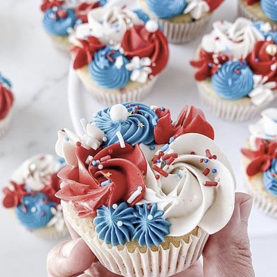 July 4th Dozen Cupcakes - Chocolate