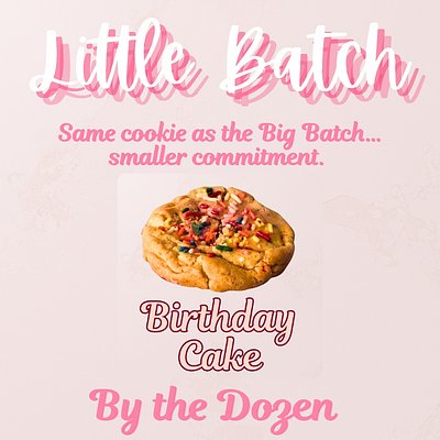 Birthday Cake Little Batch Cookies