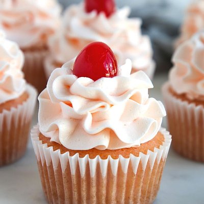 Cherry Almond Cupcakes