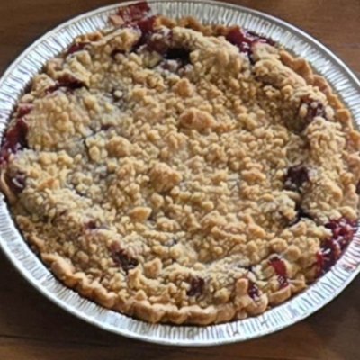 9" Cherry Pie With Streusel Topping