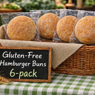 Gluten Free Hamburger Roll VEGAN (6 Pack)