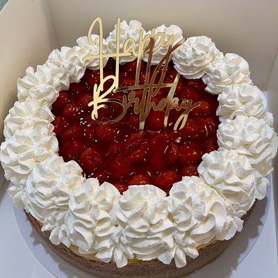 NY Style with Cherries & Whipped Cream 