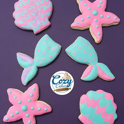 Mermaid Iced Sugar Cookies (Dozen)