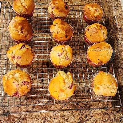 Raspberry White Chocolate Muffins