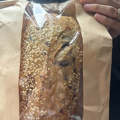 Kalamata Olive and Sesame Sourdough Loaf