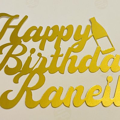 Personalise "HBD" Foil stock