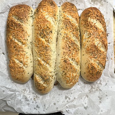 Italian Herb and Cheese Sub Rolls (4)