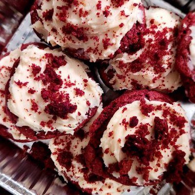 Red Velvet Cookie W/ Brown Sugar Cream Cheese Icing  