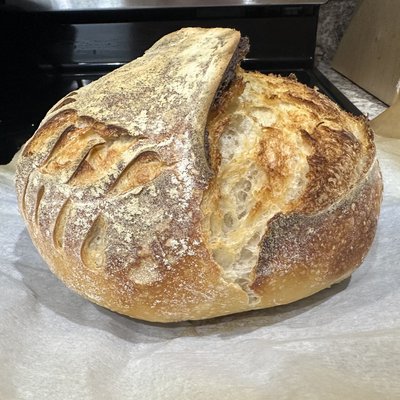 Cracked Pepper Sourdough Artisan Bread 