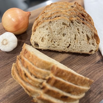 Roasted Garlic & Onion- Sliced Loaf