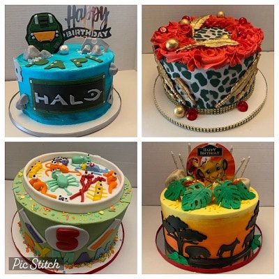 Medium One Tier Cake ( 2 Flavors / Serves Approximately 25 People ) ( Pricing Increases With Design Complexity )
