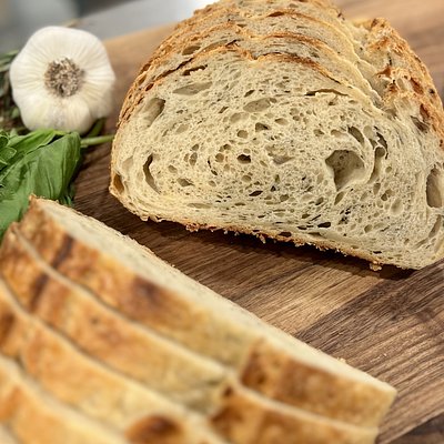 Fresh Herb & Roasted Garlic- Sliced Loaf