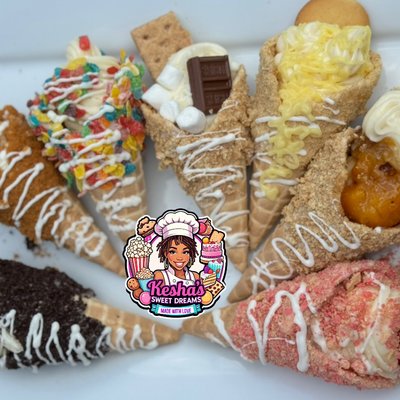 Cheesecake STUFFED Waffle Cones