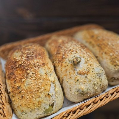 Mediterranean Sourdough Bread Olives And Parmesan 
