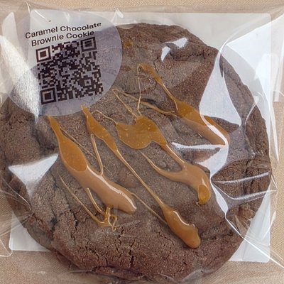 Caramel Chocolate Brownie Cookie 1/2 Dozen (6)