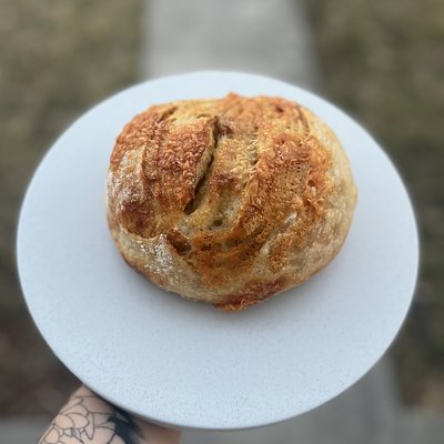 Roasted Garlic Parmesan Sourdough