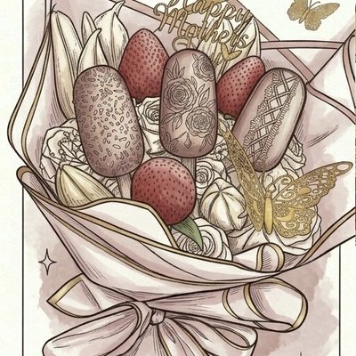 Ramo Buchon/Bouquet With Strawberries Or Treats