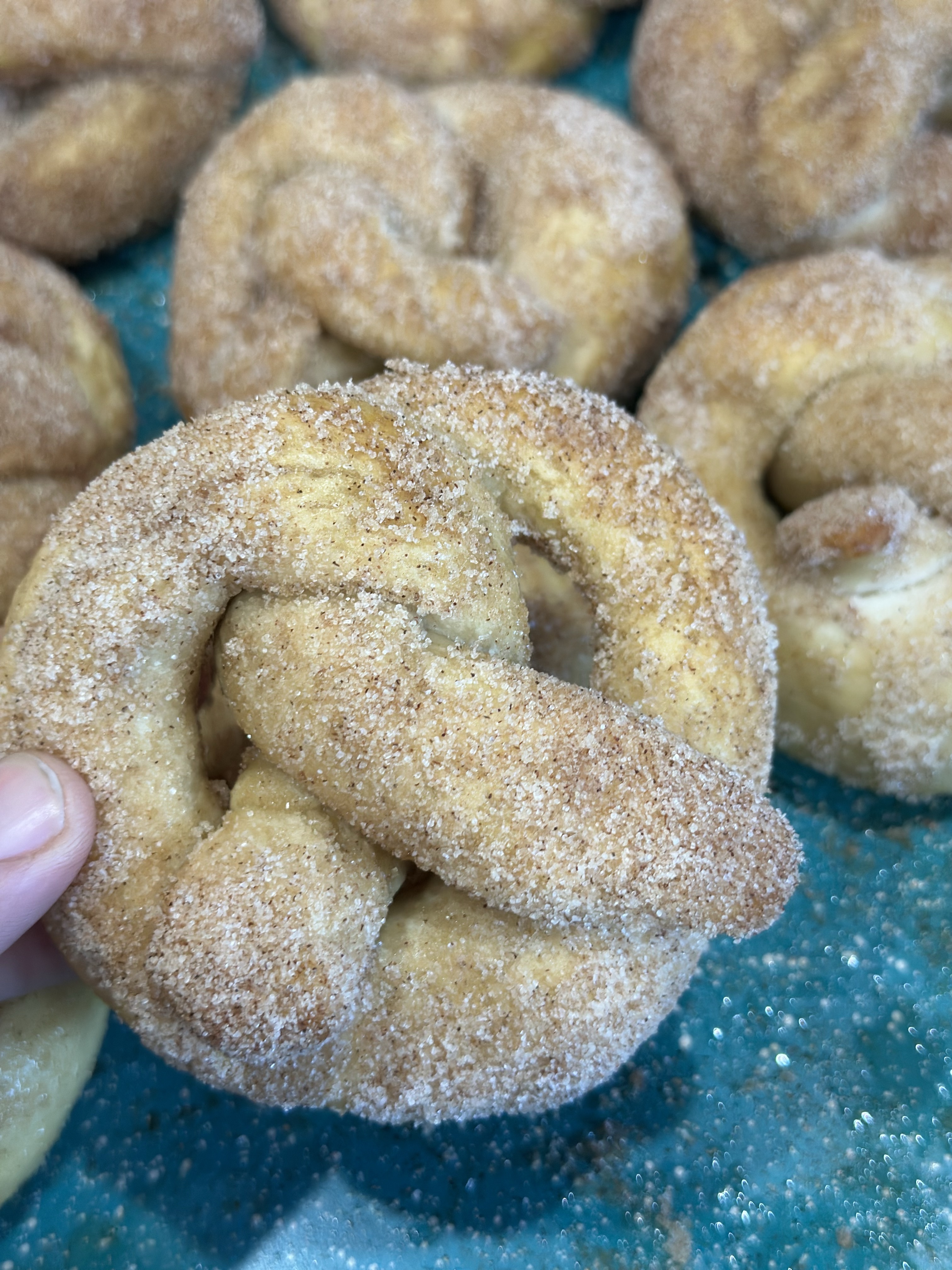 Single Cinnamon Sugar Sourdough Pretzel